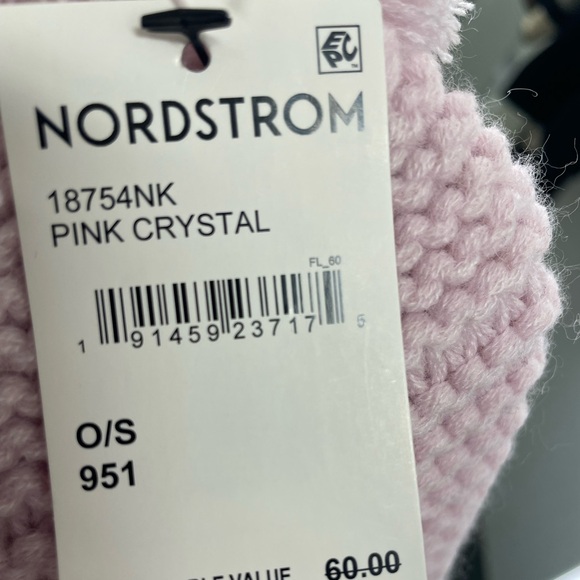 UGG Light Pink Knit Beanie with Pom-Pom main image 16